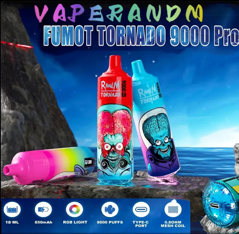 RandM Tornado 9000 PRO Puffs 2% 5% Nicotine Vape Disposable